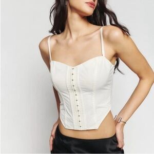 Reformation London Corset Top / Bone Color Size 0